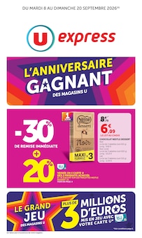 Catalogue U Express de la semaine 37, "U Express", page 1, 08/09/2026 - 20/09/2026 Prospectus U Express en cours, "U Express", page 1 sur 36