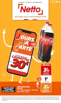 Prospectus Netto de la semaine "LES JOURS MA CARTE" avec 1 pages, valide du 07/10/2025 au 13/10/2025 pour Saint-Barthélémy-d'Anjou et alentours