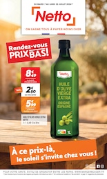 Prix et réduction Huile d'olive vierge dans le prospectus Netto en cours Offre Huile d'olive vierge dans le catalogue Netto du moment à la page 1