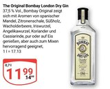 Aktuelles The Original Bombay London Dry Gin Angebot bei GLOBUS in Herne ab 11,99 €