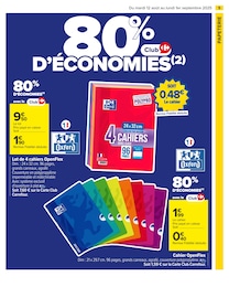Prix et réduction Cahier dans le prospectus Carrefour en cours Offre Cahier dans le catalogue Carrefour du moment à la page 7