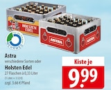 Astra oder Holsten Edel bei famila Nordost im Uetersen Prospekt für 9,99 €