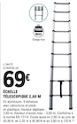 Échelle télescopique 2,60 m en promo chez E.Leclerc Mulhouse à 69,00 €