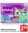 Katzennahrung Fisch Auswahl in Gelee im Angebot bei EDEKA in Baden-Baden Katzennahrung Fisch Auswahl in Gelee Angebote von Whiskas bei EDEKA Baden-Baden für 3,79 €