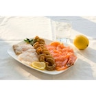 Plateau plancha crevettes, saumon et cabillaud - Carrefour à Rouen Plateau plancha crevettes, saumon et cabillaud en promo chez Carrefour Rouen à 10,90 €