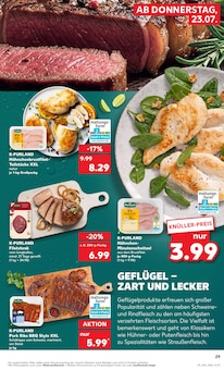 Hähnchenbrust Angebot im Kaufland Prospekt, gültig von 23.07.2026 bis 29.07.2026 Hähnchenbrust Angebot im aktuellen Kaufland Prospekt auf Seite 29