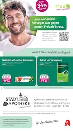 mea - meine apotheke Apotheken Prospekt der aktuellen Woche mit 4 Seiten, gültig von 01.08.2026 bis 31.08.2026, in Eckental und Umgebung Aktueller mea - meine apotheke Apotheken Prospekt in Eckental und Umgebung, "Unsere August-Angebote" mit 4 Seiten, 01.08.2026 - 31.08.2026