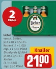 Licher Premium Bier Angebote bei REWE Freigericht für 21,00 €