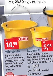 BAUHAUS Pocking - Mörtelkübel oder Baueimer Mörtelkübel oder Baueimer Angebot bei BAUHAUS Pocking im Prospekt Handzettel KW 09