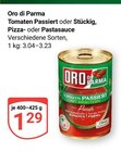 Tomaten Passiert im Angebot bei GLOBUS in Gera Tomaten Passiert Angebote von Oro di Parma bei GLOBUS Gera für 1,29 €