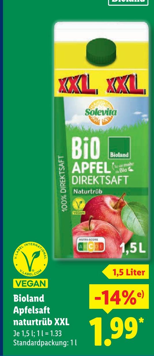 Apfelsaft naturtrüb XXL