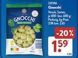 Gnocchi im ALDI SÜD Prospekt Gnocchi von CUCINA im aktuellen ALDI SÜD Prospekt für 1,59 €
