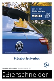 Aktueller Volkswagen Werkstatt & Auto Prospekt in Neumarkt und Umgebung, "Herbstliche Angebote." mit 1 Seite, 01.09.2025 - 30.11.2025