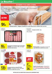 Promotion Steak Haché Boeuf dans le prospectus Carrefour, valable du 17/03/2026 au 30/03/2026 Promo Steak Haché Boeuf dans le catalogue Carrefour du moment à la page 22