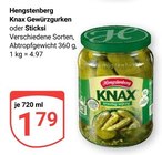 GLOBUS Bobenheim-Roxheim - Knax Gewürzgurken Angebot im Prospekt Knax Gewürzgurken bei GLOBUS im Bobenheim-Roxheim Prospekt für 1,79 €
