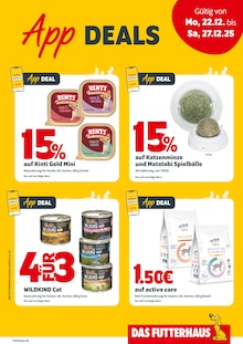 Aktueller Das Futterhaus Kerpen Prospekt "App DEALS" mit 3 Seiten