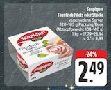 Thunfisch Filets oder Stücke Angebote von Saupiquet bei EDEKA Schweinfurt für 2,49 €