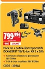 Pack de 4 outils électroportatifs DCK428P3T 18V Li-ion XR 3 x 5Ah - DEWALT - Screwfix à Lille Pack de 4 outils électroportatifs DCK428P3T 18V Li-ion XR 3 x 5Ah - DEWALT en promo chez Screwfix Lille à 799,99 €