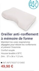Oreiller anti-ronflement à mémoire de forme - Technicien de Santé à Saint-Nazaire Oreiller anti-ronflement à mémoire de forme en promo chez Technicien de Santé Saint-Nazaire à 49,90 €