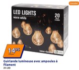 Guirlande lumineuse avec ampoules à filament dans le catalogue Action