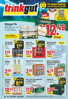 Jack Daniels im Trinkgut Prospekt "Aktuelle Angebote" mit 10 Seiten (Erkrath)