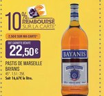 Pastis de Marseille - Bayanis - Supermarchés Match à Strasbourg Pastis de Marseille - Bayanis en promo chez Supermarchés Match Strasbourg à 22,50 €