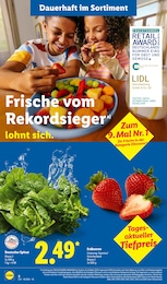 Lidl Erdbeeren im Prospekt 