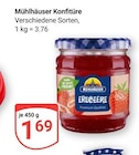 Aktuelles Konfitüre Erdbeere Angebot bei GLOBUS in Duisburg ab 1,69 €