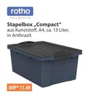 Aufbewahrungsbox im V-Markt Prospekt Stapelbox Compact von rotho im aktuellen V-Markt Prospekt für 5,00 €
