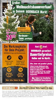 Weihnachtsbaum im Hornbach Prospekt "Wünsche sind gut. PROJEKTE sind besser." mit 33 Seiten (Landau (Pfalz))