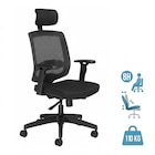 Promo Fauteuil de bureau MALICE avec têtière - accoudoirs réglables - noir à 249,00 € dans le catalogue Bureau Vallée à Dommartin-lès-Toul