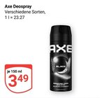 Deospray Angebote von Axe bei GLOBUS Pirmasens für 3,49 €