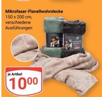 Mikrofaser-Flanellwohndecke Angebote bei GLOBUS Willich für 10,00 €