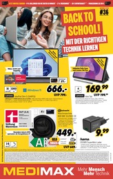 Aktueller MEDIMAX Prospekt, "BACK TO SCHOOL!", mit Angeboten der Woche, gültig von 28.08.2026 bis 28.08.2026