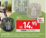 Solarlaterne im Angebot bei Möbel Wallach in Gifhorn Solarlaterne Angebote bei Möbel Wallach Gifhorn für 14,95 €