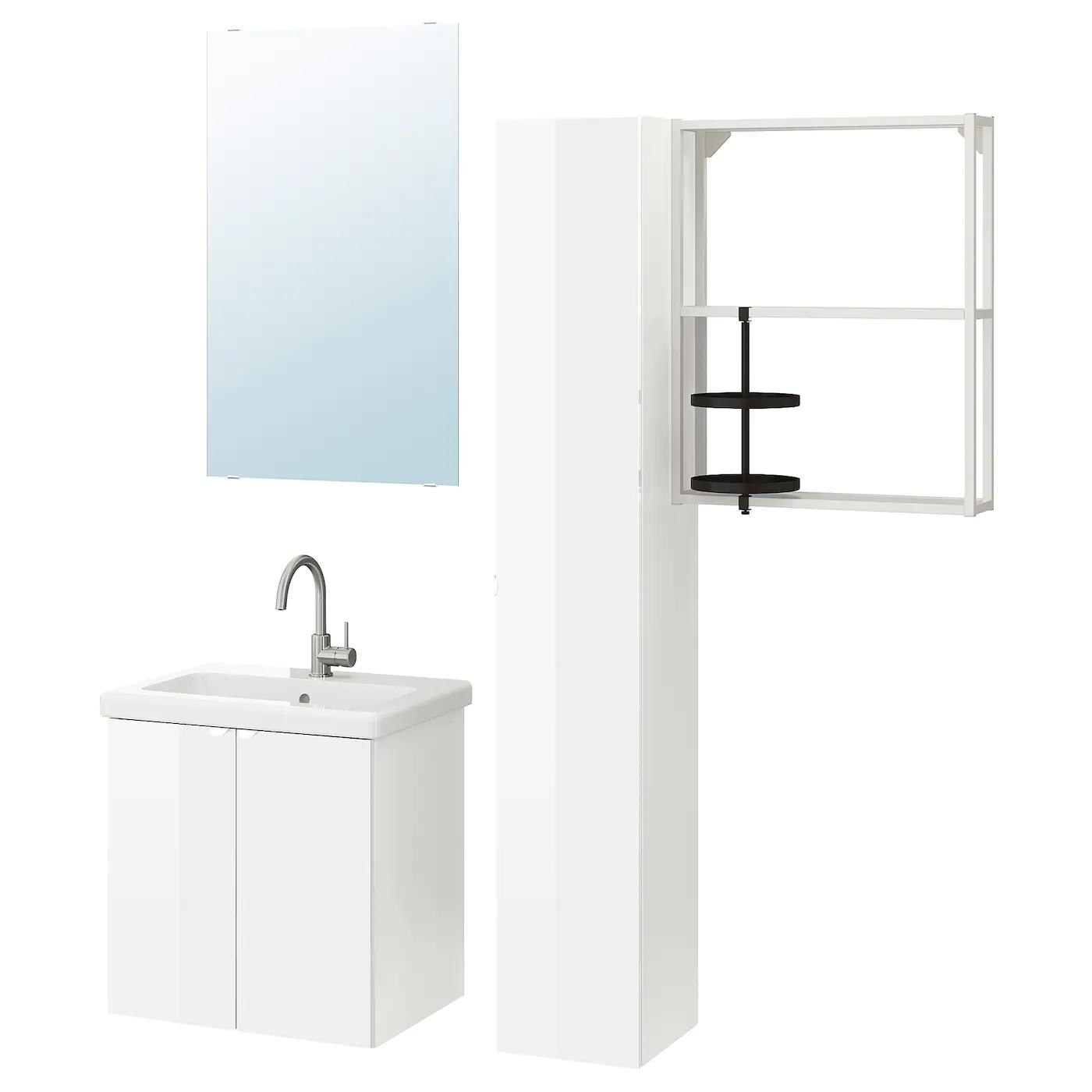 IKEA Bremerhaven - Badeinrichtung 13-tlg. Hochglanz weiß/weiß GLYPEN Hahn 64x43x65 cm Badeinrichtung 13-tlg. Hochglanz weiß/weiß GLYPEN Hahn 64x43x65 cm Angebot bei IKEA Bremerhaven im Prospekt Gemütlichkeit zum kleinen Preis