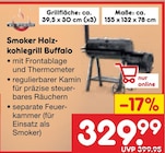 Smoker Holzkohlegrill Buffalo von  im aktuellen Netto Marken-Discount Prospekt für 329,99 €