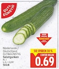 Salatgurken von GUT&GÜNSTIG für 0,69 € bei E center im Angebot Salatgurken von GUT&GÜNSTIG im aktuellen E center Prospekt