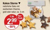 Kokos Sterne für 2,99 € bei V-Markt im Angebot Kokos Sterne im aktuellen V-Markt Prospekt