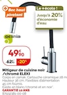 Mitigeur de cuisine noir /chromé ELEKI - DElinia en promo chez Weldom Aix-en-Provence à 49,90 €