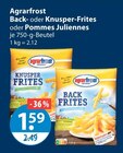 Back- oder Knusper-Frites oder Pommes Juliennes Angebote von Agrarfrost bei V-Markt Augsburg für 1,59 €