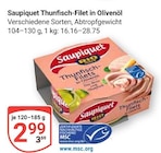 Thunfisch-Filet in Olivenöl Angebote von Saupiquet bei GLOBUS Jena für 2,99 €