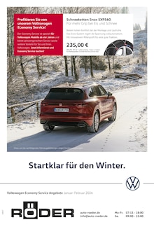Volkswagen Prospekt Startklar für den Winter mit 1 Seite