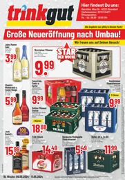 Aktueller Trinkgut Getränkemärkte Prospekt für Düsseldorf: Aktuelle Angebote mit 10} Seiten, 06.05.2024 - 11.05.2024