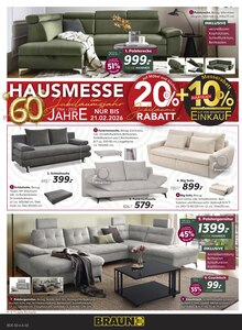 Sofa im BRAUN Möbel-Center Prospekt "60 JAHRE BRAUN MÖBEL CENTER" mit 24 Seiten (Reutlingen)