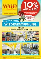 Aktueller Netto Marken-Discount Todtnau Prospekt "Wiedereröffnung - 10% AUF ALLES." mit 6 Seiten