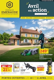 Prospectus Espace Emeraude : «Avril en action» avec 26 pages, 01/04/2026 - 18/04/2026 Catalogue Espace Emeraude en cours à Abancourt et aux alentours : «Avril en action» avec 26 pages, valable du 01/04/2026 au 18/04/2026
