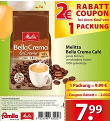 Melitta Bella Crema Café bei famila Nordost in Garbsen Melitta Bella Crema Café im Angebot bei famila Nordost Garbsen für 7,99 €