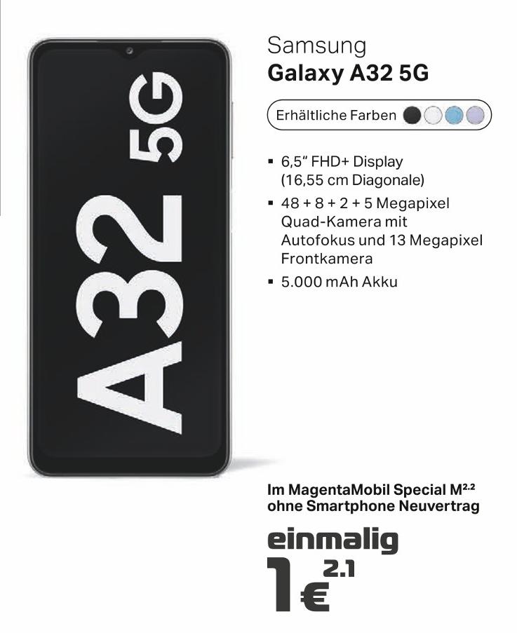 cosmophone Hannover - Smartphone Galaxy A32 5G Smartphone Galaxy A32 5G Angebot bei cosmophone Hannover im Prospekt Aktuelle Angebote