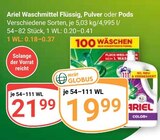 Aktuelle Ariel Angebote bei GLOBUS in Ludwigshafen (Rhein) Aktuelles Waschmittel Flüssig Angebot bei GLOBUS in Ludwigshafen (Rhein) ab 19,99 €